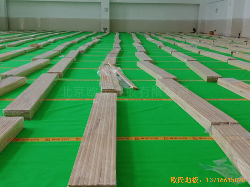深圳北環中學運動館體育地板施工案例2