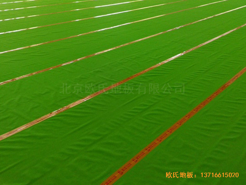 甘肅天水清水縣農業學院籃球館體育地板施工案例2