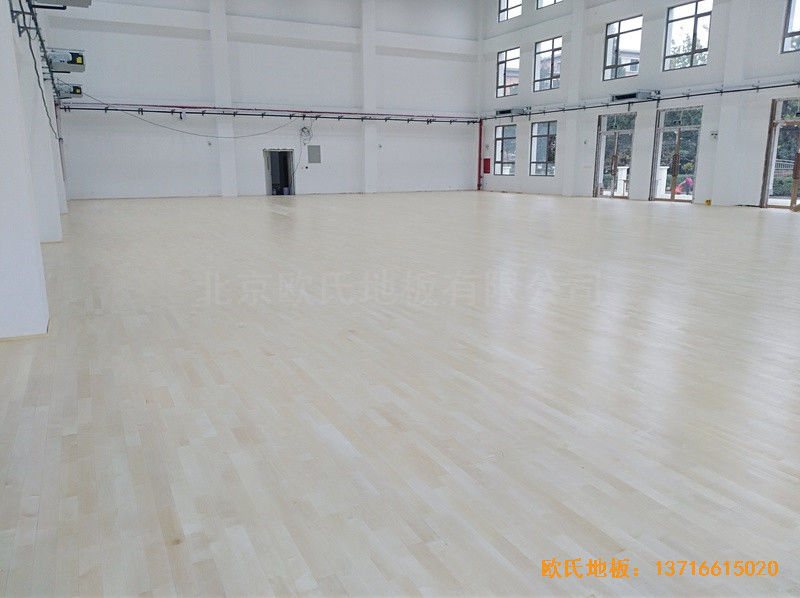 北京良鄉1534部隊運動館運動木地板安裝案例5