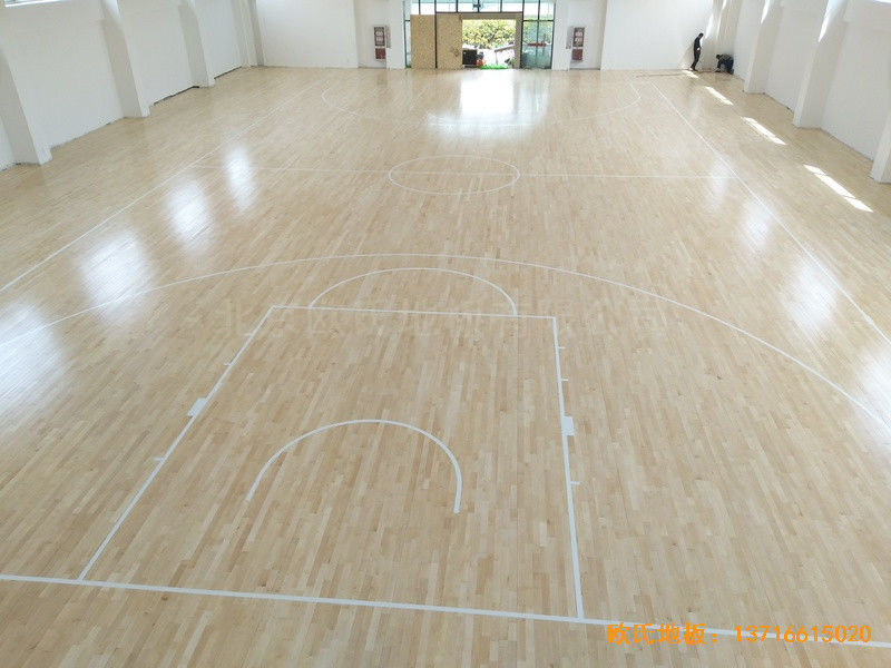 南京浦口黨?；@球館體育地板施工案例5