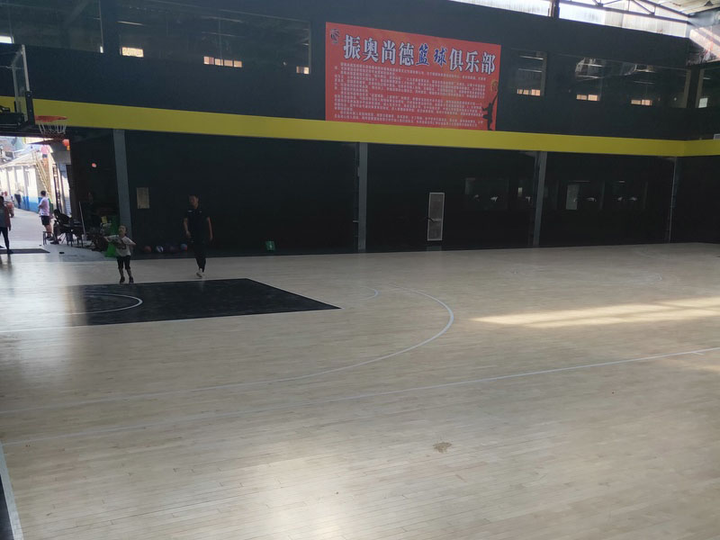 南陽(yáng)市驕陽(yáng)體育籃球俱樂部施工案例